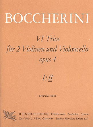 6 Trios op.4 Band 2 (Nr.4-6)  für 2 Violinen und Violoncello  Stimmen