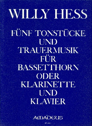 5 Tonstücke op.98 und Trauermusik op.101  für Bassetthorn (Klarinette) und Klavier  