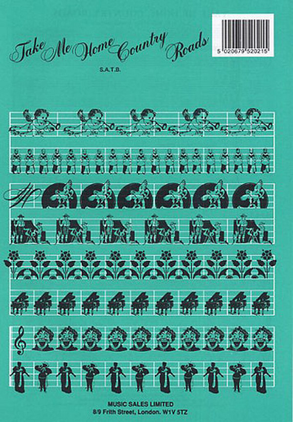 Take me home Country Roads  for mixed chorus and piano  score