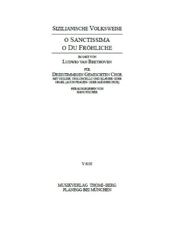 O Sanctissima  für gem Chor (SAM/Frauenchor/Männerchor) und Instrumente  Partitur