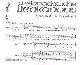 Weihnachtliche Liedkanons  zu 3 Stimmen mit Ostinato  Mosaik 160