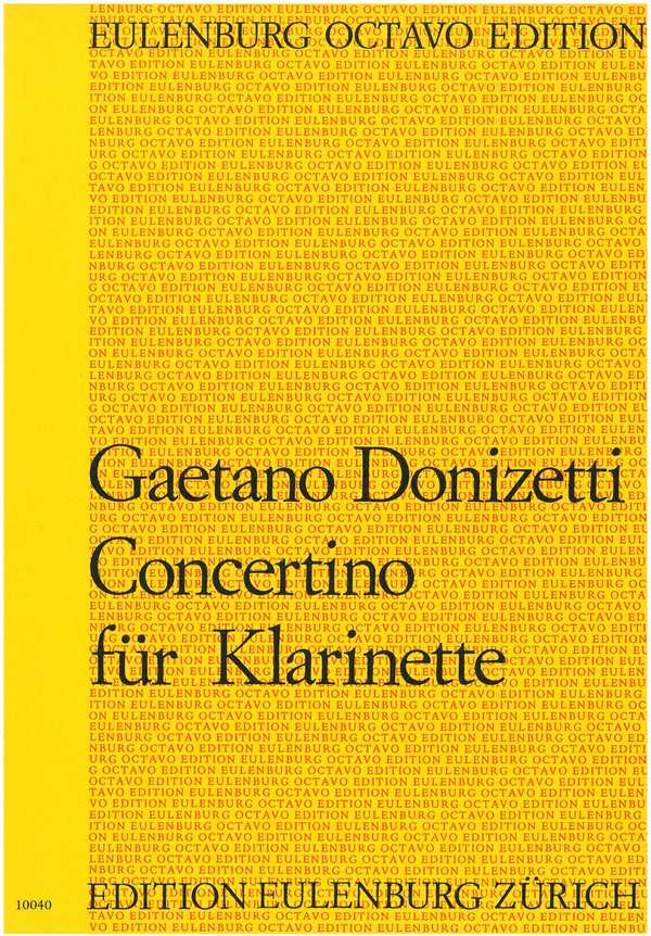 Concertino  für Klarinette und Orchester  Partitur