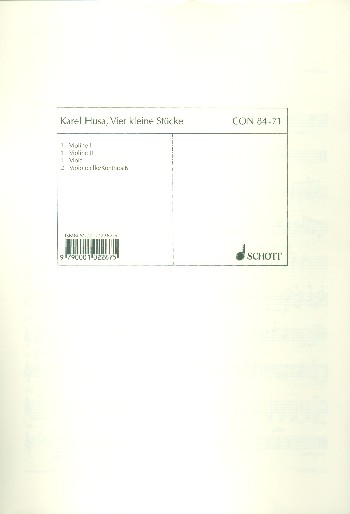 4 kleine Stücke  für Streicher  Stimmensatz (1-1-1-1)