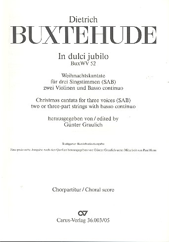 In dulci jubilo BuxWV52 für gem Chor&nbsp;&nbsp;(SAB), 2 Violinen und Bc&nbsp;&nbsp;Chorpartitur