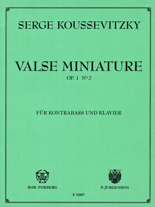 Valse miniature op.1,2  für Kontrabass und Klavier  