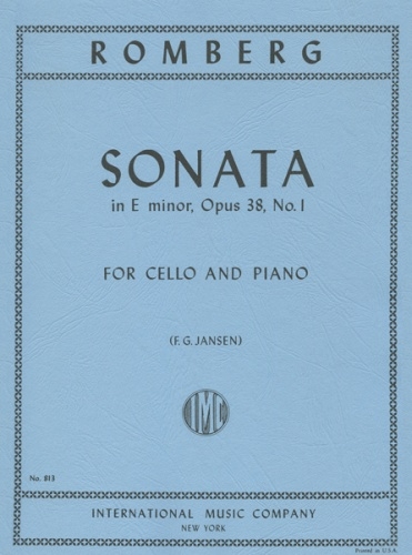 Sonata e minor op.38,1  for cello and piano  