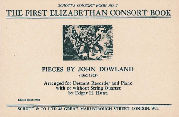 The first Elizabethan Consort Book&nbsp;&nbsp;for soprano recorder and piano&nbsp;&nbsp;