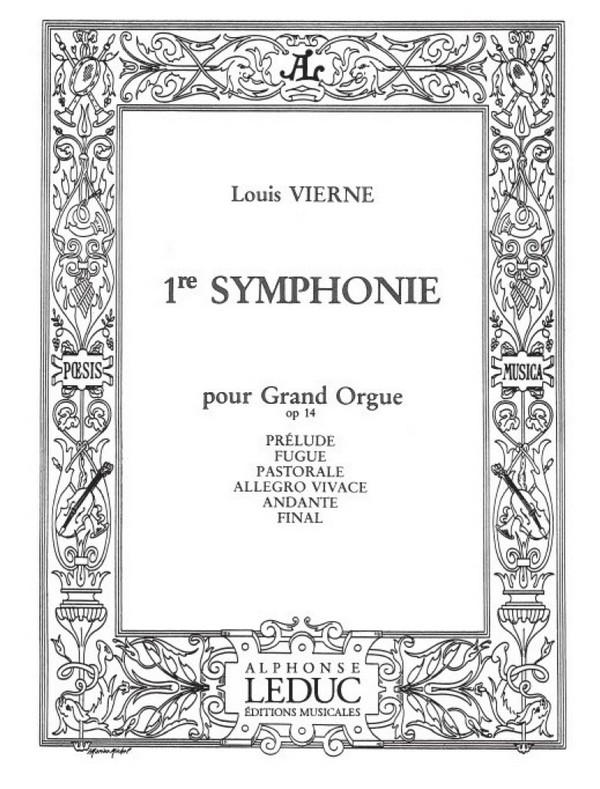 Symphonie re mineur no.1 op.14&nbsp;&nbsp;pour orgue&nbsp;&nbsp;