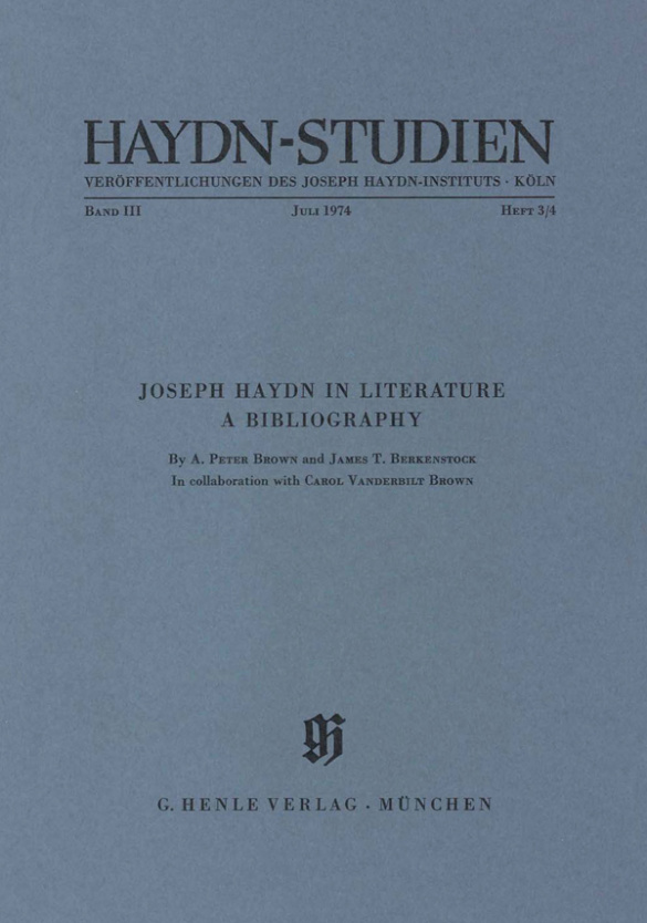 Haydn-Studien Band 3, Heft 3/4&nbsp;&nbsp;&nbsp;&nbsp;