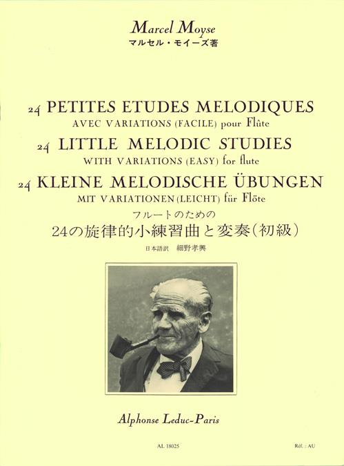 24 petites études mélodiques  avec variations pour flûte  Text fr/en/dt/jap/chin