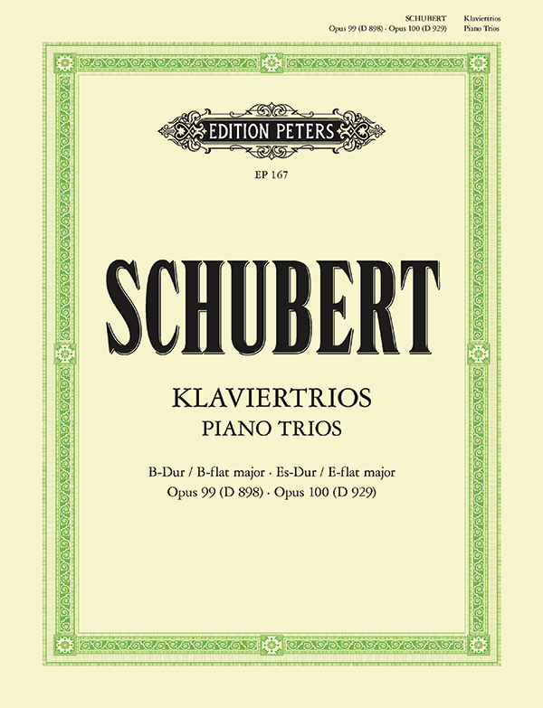 Klaviertrios B-Dur op.99 D898 und Es-Dur op.100 D929&nbsp;&nbsp;für Violine, Violoncello und Klavier&nbsp;&nbsp;Stimmen