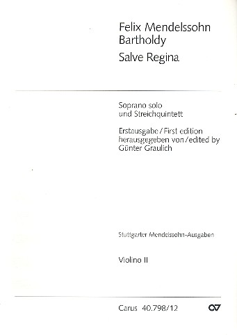 Salve Regina für Sopran und&nbsp;&nbsp;Streichquintett&nbsp;&nbsp;Violine 2