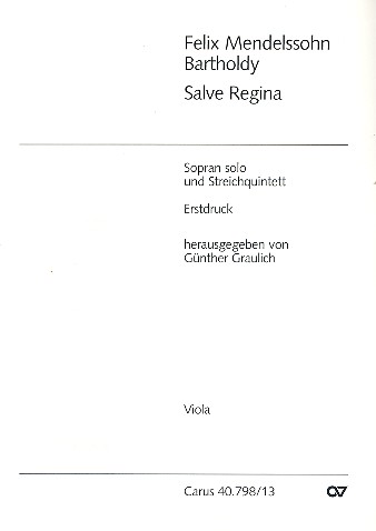 Salve Regina für Sopran und&nbsp;&nbsp;Streichquintett&nbsp;&nbsp;Viola