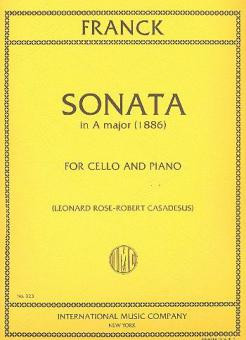 Sonata A major  for cello and piano  