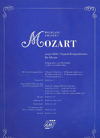 Ausgewählte Originalkompositionen&nbsp;&nbsp;für Klavier&nbsp;&nbsp;