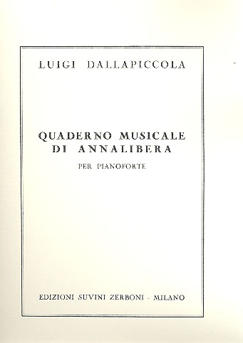 Quaderno musicale di Annalibera  per pianoforte  