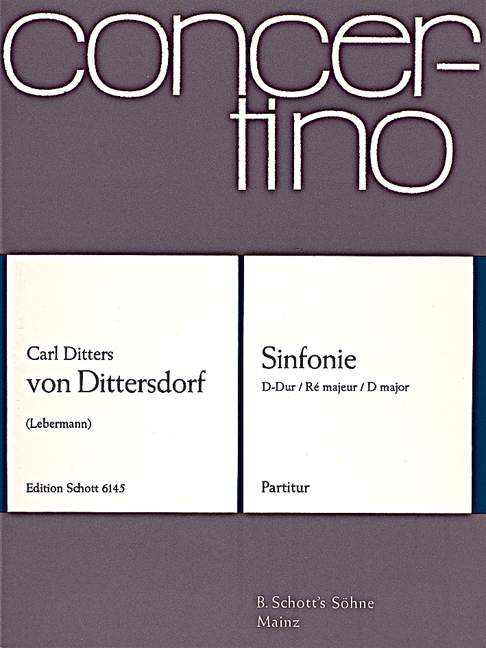 Sinfonie D-Dur Krebs vakat  für Orchester  Partitur