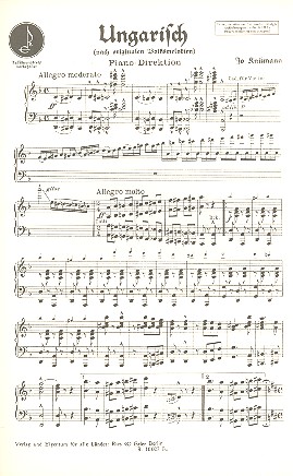 Ungarisch für Violine  und Klavier  