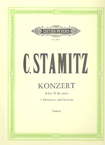Konzert B-Dur&nbsp;&nbsp;für 2 Klarinetten und Orchester&nbsp;&nbsp;Partitur