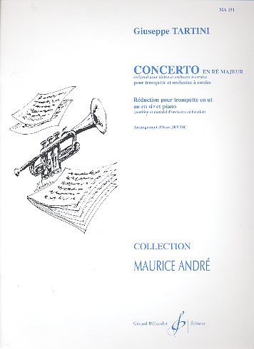 Concerto en re majeur  pour trompette et orchestre a cordes  edition trompette/piano
