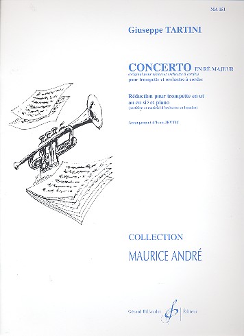 Concerto en re majeur&nbsp;&nbsp;pour trompette et orchestre a cordes&nbsp;&nbsp;edition trompette/piano