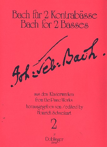 Bach für 2 Kontrabässe Band 2&nbsp;&nbsp;10 Präludien, Fughetta, Fuge&nbsp;&nbsp;Spielpartitur