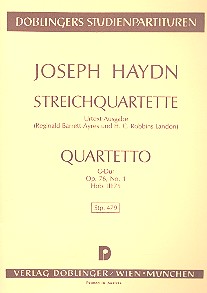 Streichquartett G-Dur op.76,1 Hob.III:75&nbsp;&nbsp;&nbsp;&nbsp;Studienpartitur