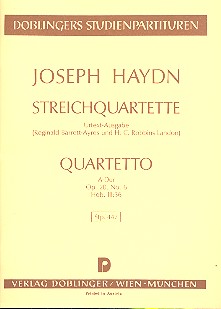 Streichquartett A-Dur op.20,6 Hob.III:36&nbsp;&nbsp;&nbsp;&nbsp;Studienpartitur