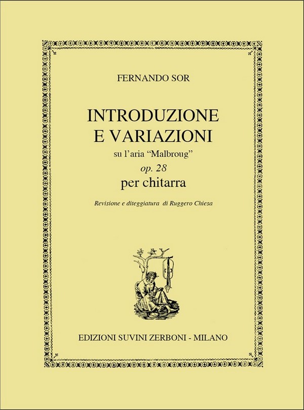 Introduzione e variazioni su l'aria Malbroug op.28 &nbsp;&nbsp;per chitarra&nbsp;&nbsp;