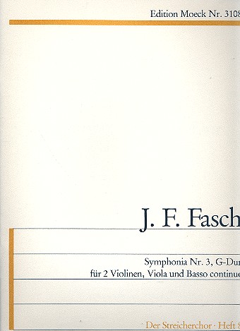 Sinfonie G-Dur Nr.3  für 2 Violinen, Viola und Bc  Partitur und 5 Stimmen