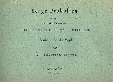 Legende und Prélude aus op.12  für Orgel  