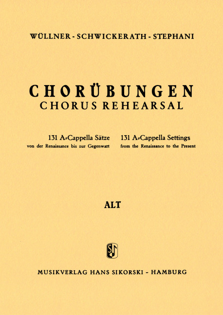 Chorübungen - 131 a cappella Sätze  von der Renaissance bis zur Gegenwart  Partitur
