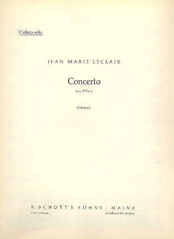 Concerto op.10,1  für Violine und Streicher  Violine solo