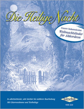 Die heilige Nacht für Akkordeon  (mit Text)  