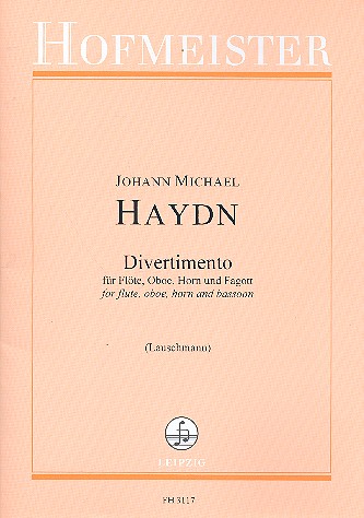 Divertimento D-Dur für Flöte,&nbsp;&nbsp;Oboe, Horn und Fagott&nbsp;&nbsp;4 Stimmen