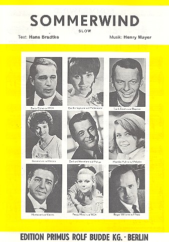 Sommerwind&nbsp;&nbsp;für Gesang und Klavier&nbsp;&nbsp;Einzelausgabe