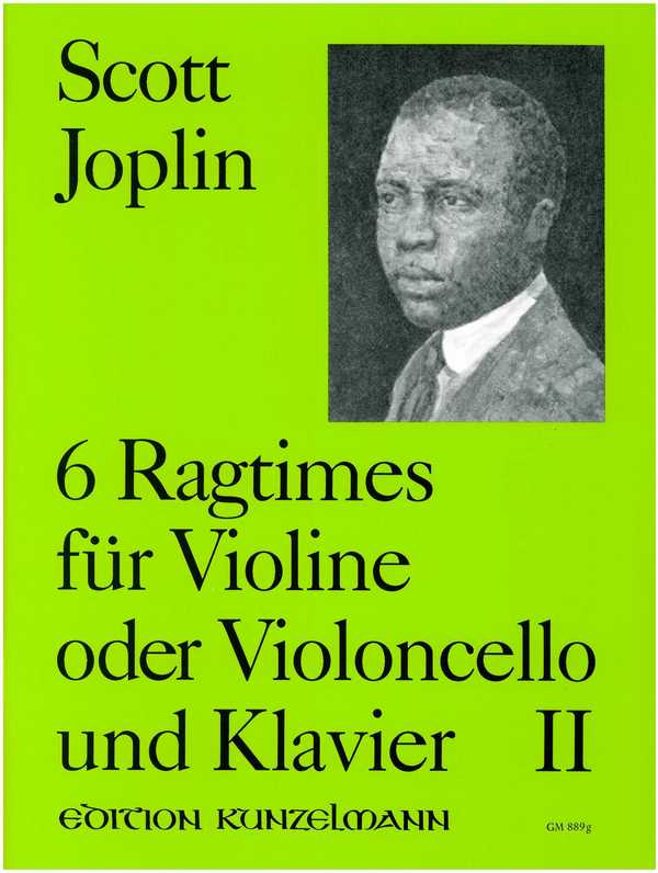 6 Ragtimes Band 2  für Violine (Violoncello) und Klavier  Partitur und 2 Stimmen