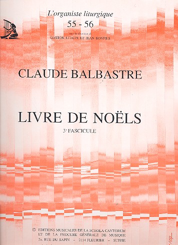 Livre de Noels vol.3  pour orgue  