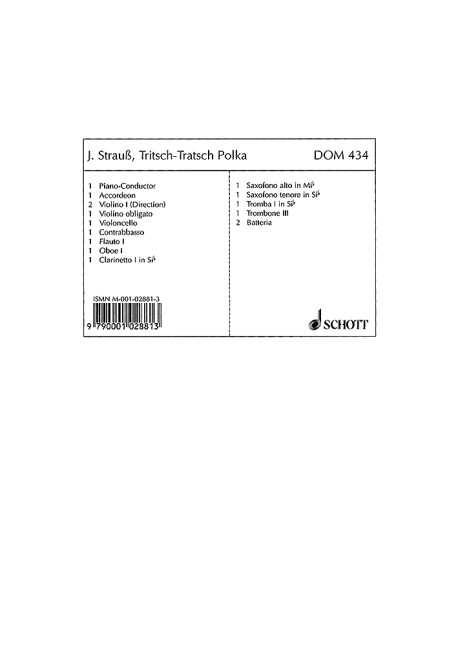 Tritsch-Tratsch-Polka op.214&nbsp;&nbsp;für Salonorchester&nbsp;&nbsp;