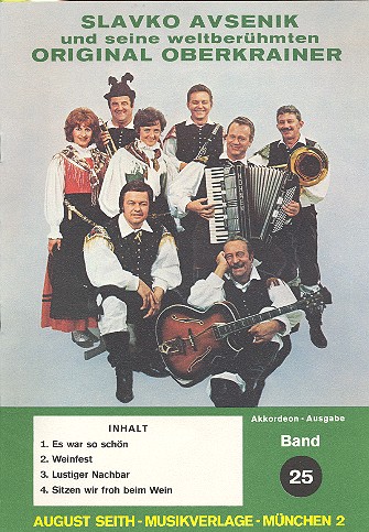 Slavko Avsenik und seine  weltberühmten Original Oberkrainer  Band 25 für Akkordeon