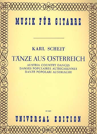 Tänze aus Österreich&nbsp;&nbsp;für Gitarre&nbsp;&nbsp;