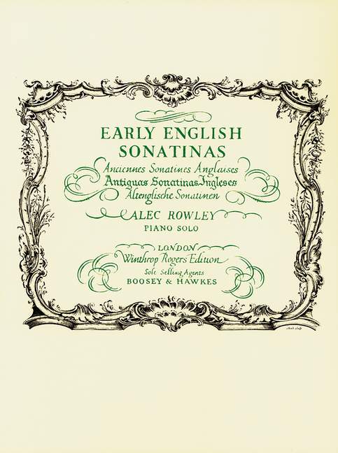 Early english sonatinas&nbsp;&nbsp;for piano&nbsp;&nbsp;