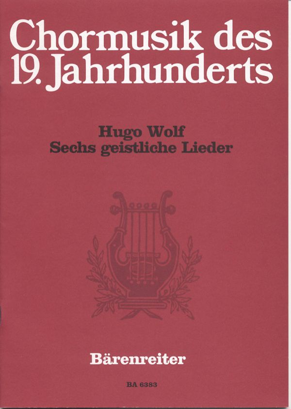 6 geistliche Lieder nach Gedichten  von Joseph von Eichendorff  Partitur (= Klavierauszug, dt)