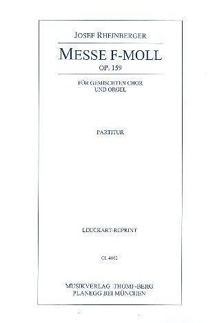 Messe f-Moll op.159  für gem Chor und Orgel  Orgelpartitur (la)