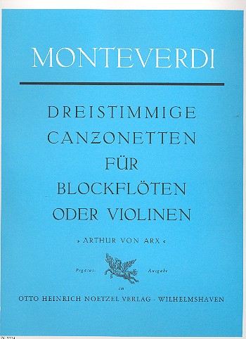 Dreistimmige Canzonetten&nbsp;&nbsp;für 3 Blockflöten (SSA)&nbsp;&nbsp;Spielpartitur