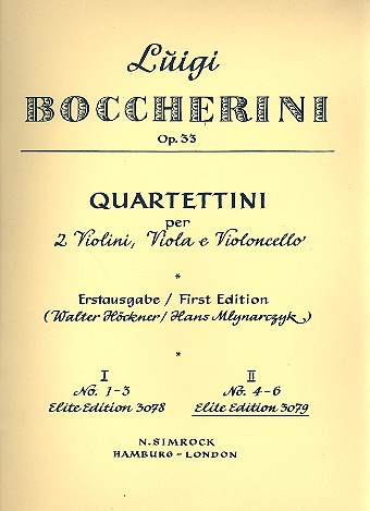 Quartettini op.33 Band 2&nbsp;&nbsp;für Streichquartett&nbsp;&nbsp;Stimmen