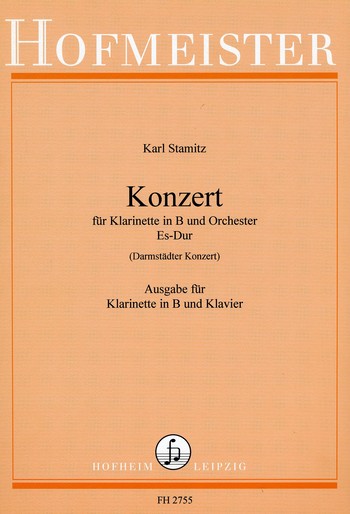 Konzert Es-Dur &nbsp;&nbsp;für Klarinette und Orchester &nbsp;&nbsp;für Klarinette und Klavier