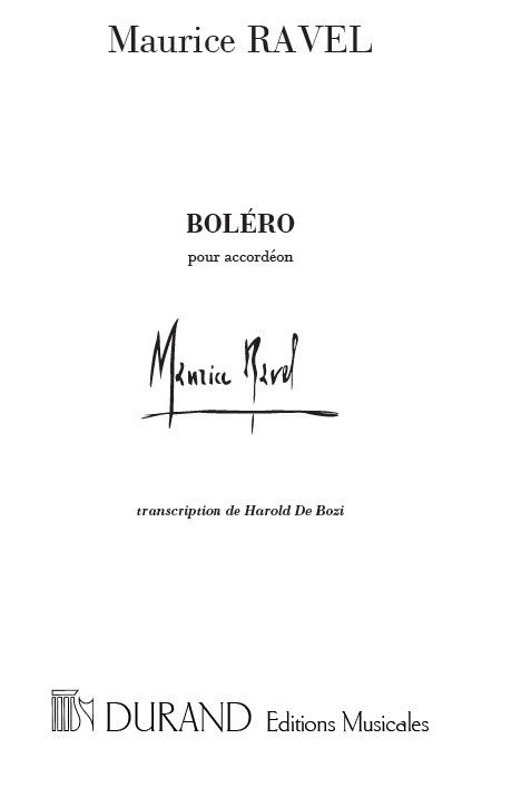 Bolero&nbsp;&nbsp;pour accordeon&nbsp;&nbsp;