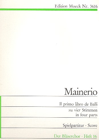 Il primo libro de balli zu 4 Stimmen  1578  Partitur