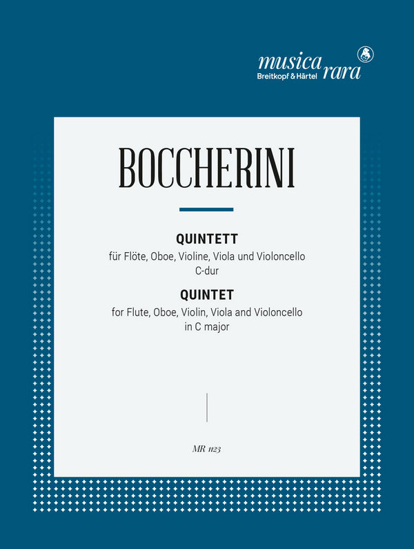 Quintet C majo&nbsp;&nbsp;for flute, oboe, violin, viola and violoncello&nbsp;&nbsp;score and 6 parts